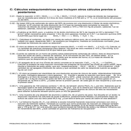 Estequiometria csc 2