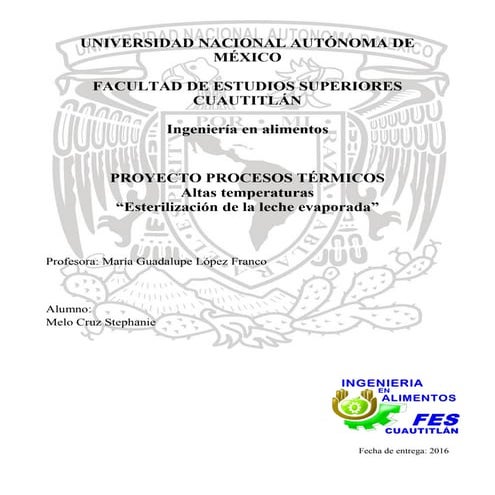 Esterilización de la leche evaporada