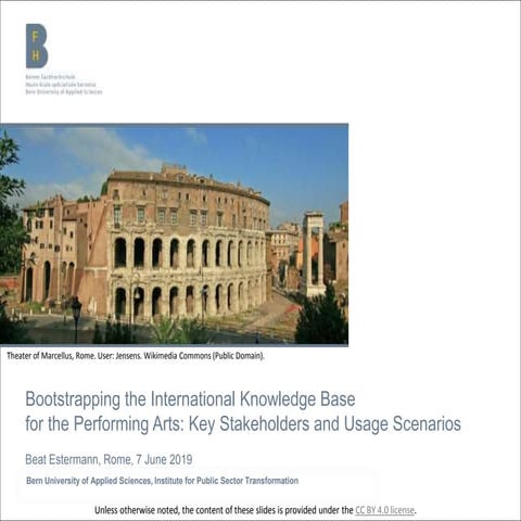 Bootstrapping the International Knowledge Base for the Performing Arts
