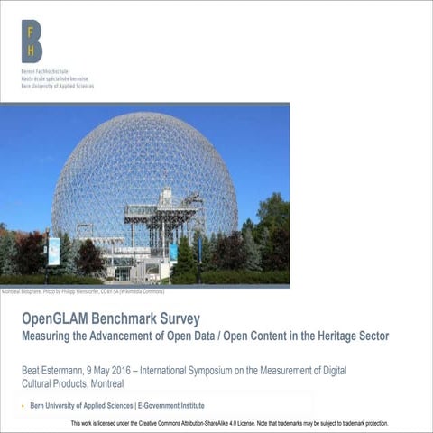 Estermann montreal symposium_2016_open_glam_benchmark_survey_20160509