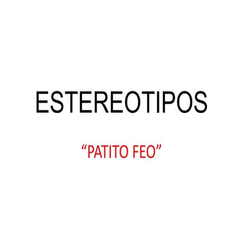 Esterotipos