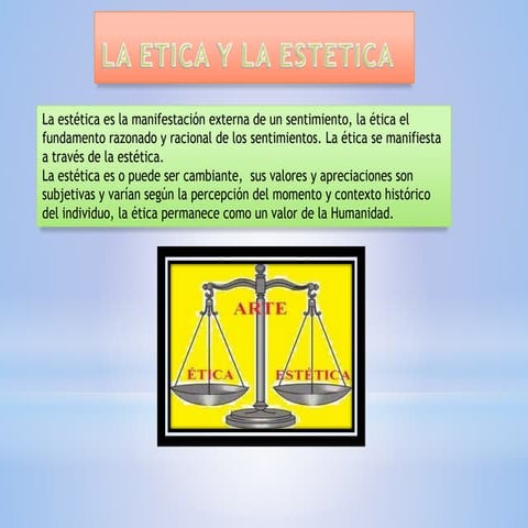 Etica y Estetica