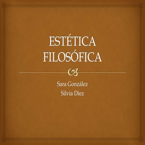 ESTETICA FILOSOFICA 