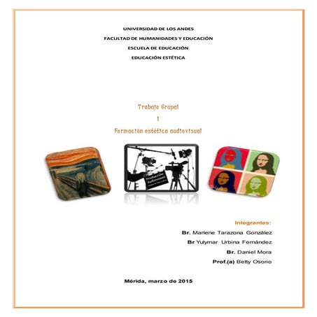 Estetica Trabajo grupal F.E Audiovisual