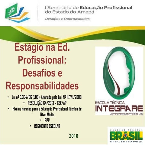 Estágio na educação profissional: Desafios e Responsabilidades