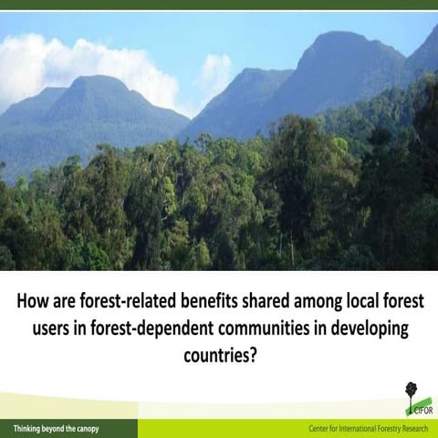 How are forest-related benefits shared among local forest users in forest-dep...