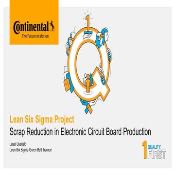 ESTIEM Lean Six Sigma Green Belt Project at Continental - Scrap Reduction