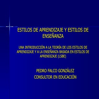 Estilos de aprendizaje