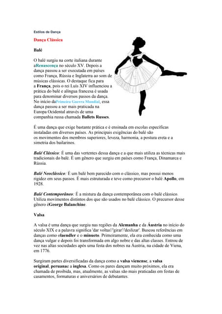 Estilos de dança
