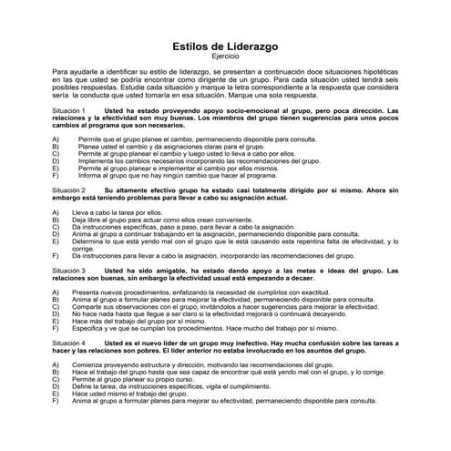 Estilos de liderazgo-ejercicio