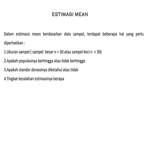 Estimasi mean