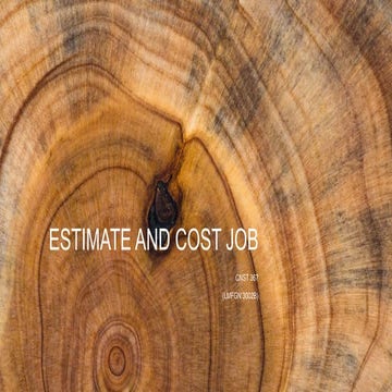 Estimate and cost job