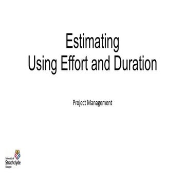 Estimating in Project Scheduling