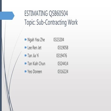 Estimating seminar 1 slides