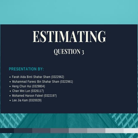 Estimating Seminar