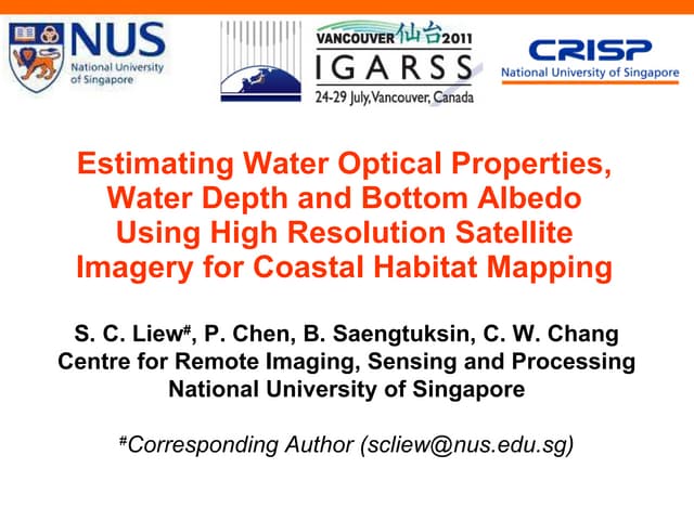 Estimating Water Optical Properties...