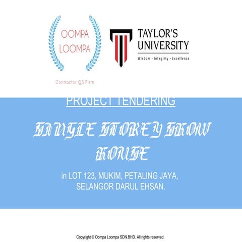 Estimating presentation (QS)