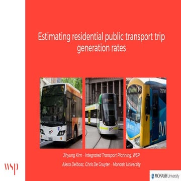 Estimating residential public transport trip generation rates
