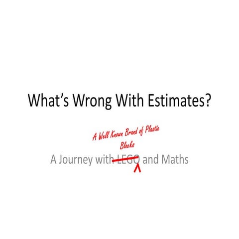 Agile Estimation @ Lean Agile Manchester: Make Estimates Small!