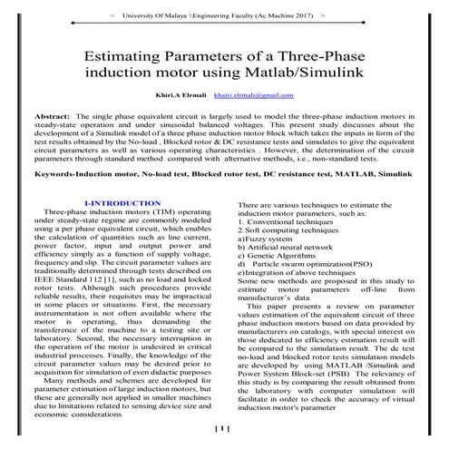 Estimating parameters of IM 