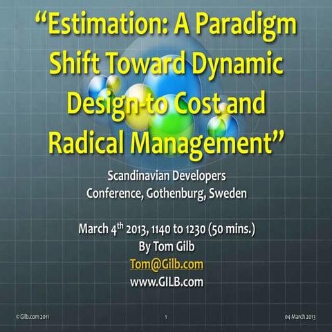 Estimation – a waste of time master 2013 sdc gothenburg w hp rules