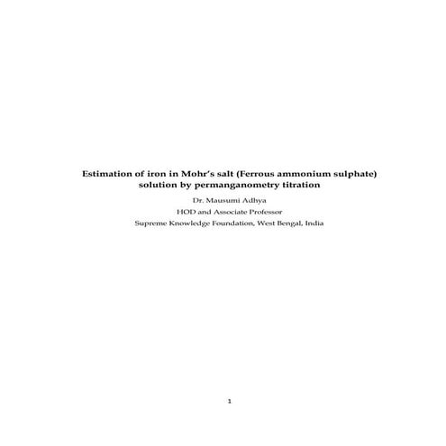 Estimation of iron in Mohr salt .pdf