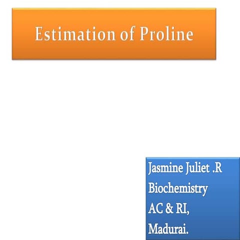 Estimation of proline