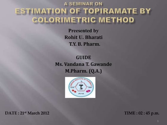 Residual Solvent Limit Calculation | PPSX