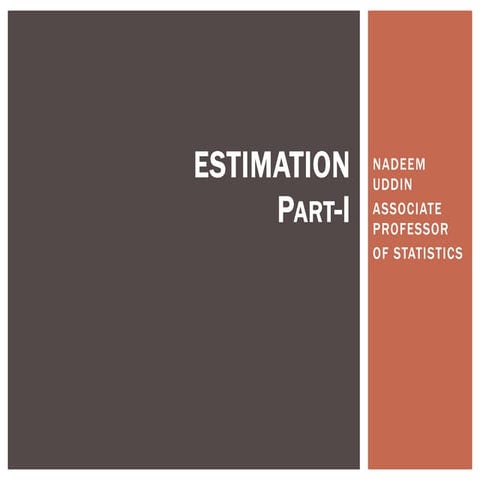 Estimation part I
