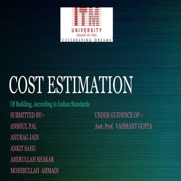 Estimation and costing of civil engineering works