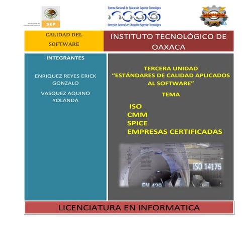 Estandares de Calidad Aplicados al Software