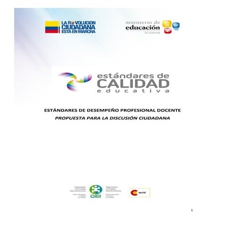 Estándares del docente