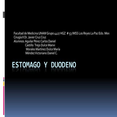 Estomago y duodeno cirugíaII