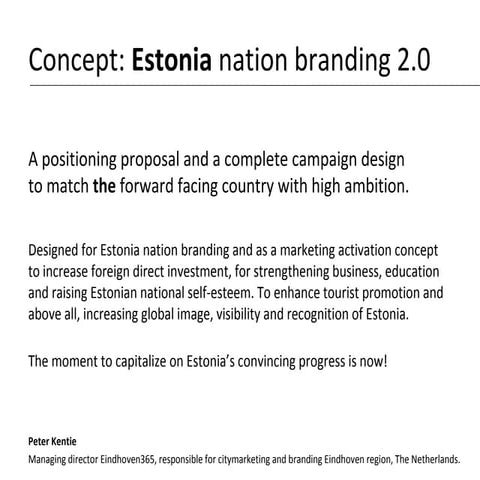 Estonia nation branding concept