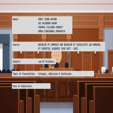 Estoppel, admission & confession