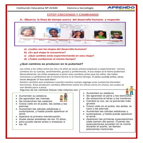 Estoy creciendo y cambiando 1 | PDF