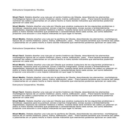 Estructura  AC. Niveles. Ciudad. 3º ESO