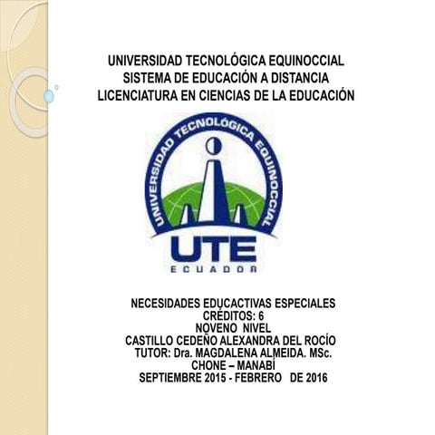 Estrategías metodológicas su aplicación en las necesidades educativas especia...