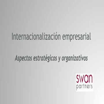 Internacionalización empresarial.