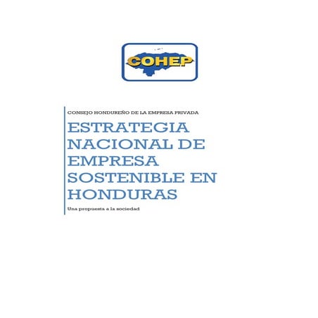 Estrategia Nacional de Empresa Sostenible (COHEP) 2013