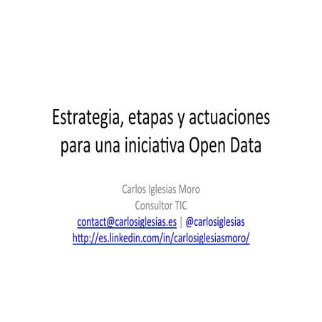 Estrategia Open Government Data