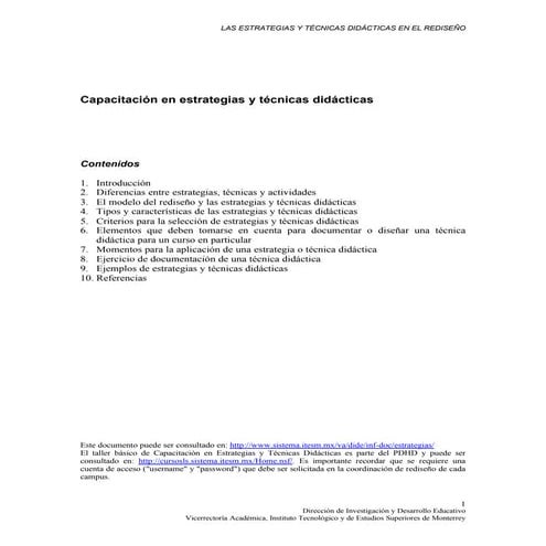 Capacitación en Estrategias y Técnicas Didácticas