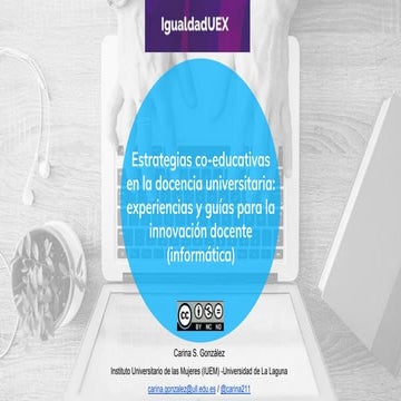 Estrategias co-educativas en la Universidad. El caso de Informática