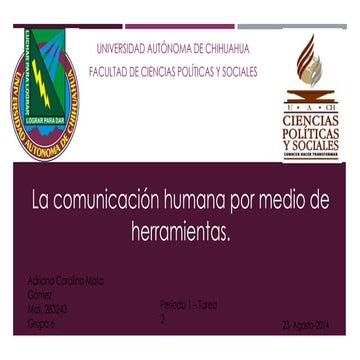 Comunicación humana por medio de herramientas Tarea 2