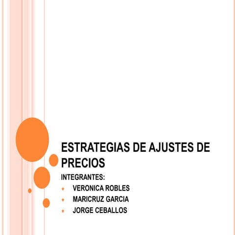 Estrategias de ajustes de precios