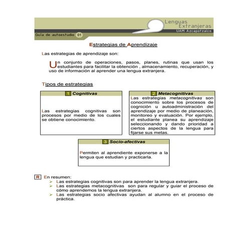 Estrategias De Aprendizaje 