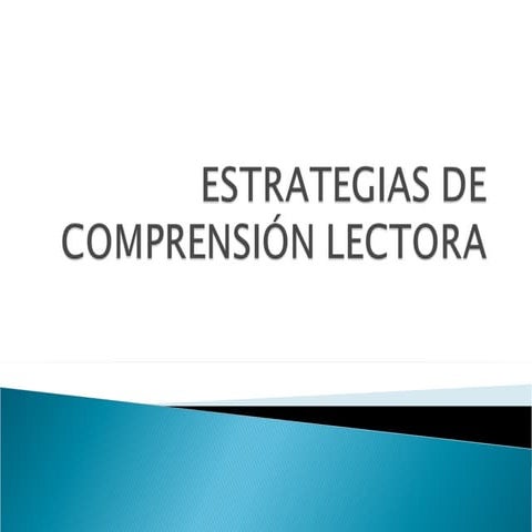 Estrategias de comprensión lectora