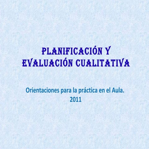 Estrategias de evaluación y planificación | PPS