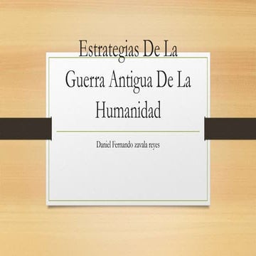 Estrategias de la guerra antigua de la humanidad G1