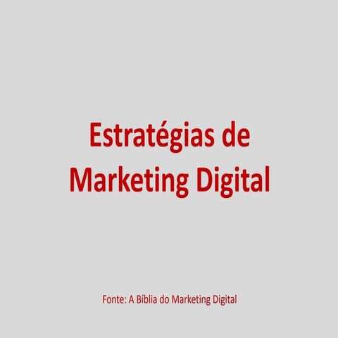 As 7 Estratégias do Marketing Digital | PDF